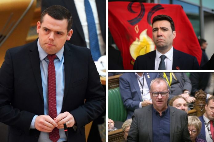 Douglas Ross is accused of hypocrisy in the growing dispute over Manchester's travel ban

